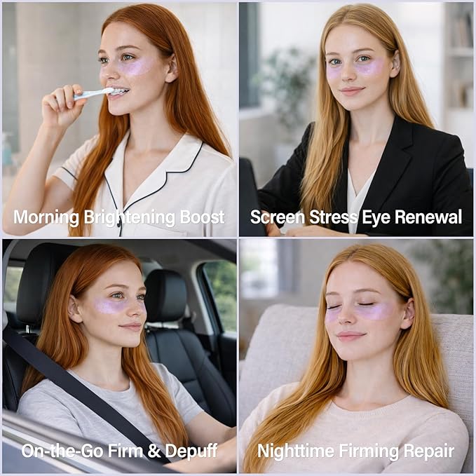 DIAMOND GAZE Firming Hydrogel Eye Patches 28 Pairs, 5-Min Retinol & Niacinamide Eye Masks to Smooth and Brighten, Reduce Fine Lines & Dark Circles, Relaxing Gifts for Her Holiday Set