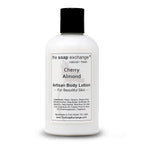 The Soap Exchange Body Lotion - Cherry Almond Scent - Hand Crafted 8 fl oz / 240 ml Natural Artisan Skin Care for Hand, Face, & Body, Moisturize, Hydrate, & Protect. Made in the USA.