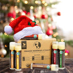 Earth's Daughter USDA Organic Lip Balm 6-Pack Stocking Stuffers - Fruit Flavors, Beeswax, Coconut Oil, Vitamin E - Best Lip Repair Chapstick for Dry Cracked Lips - Moisturizing Lip Care