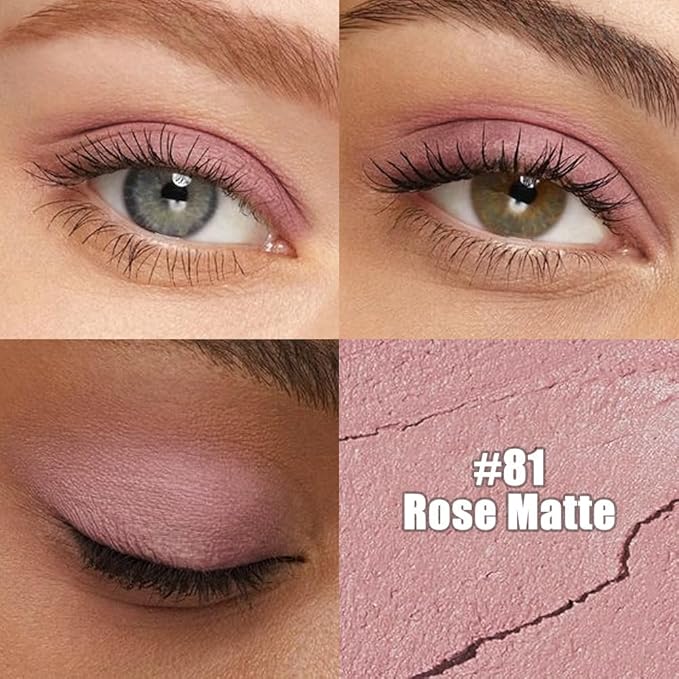 Kaely Cream Eye Shadow Sticks, Rose Matte Eyeliner Pencil Eyeshadow Palette Makeup, Eye Highlighter Brightener Stick for Older Women Waterproof Pigmented, sombras para ojos, New-81