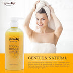 OMIC Lighten-Up LightenUp Honey Body Wash - 16.9 Fl oz / 500 ml - Natural Shower Gel, Cruelty Free, Premium Honey Extract, with Shea Butter