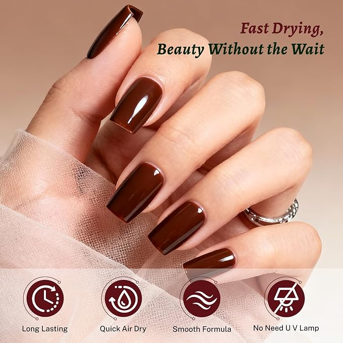 18ml Dark Red Nail Polish Large Volume Quick Dry Nail Polish, Long Lasting Shine, Fingernail Toenail Nail Art DIY Home Travel Nail Art Gift