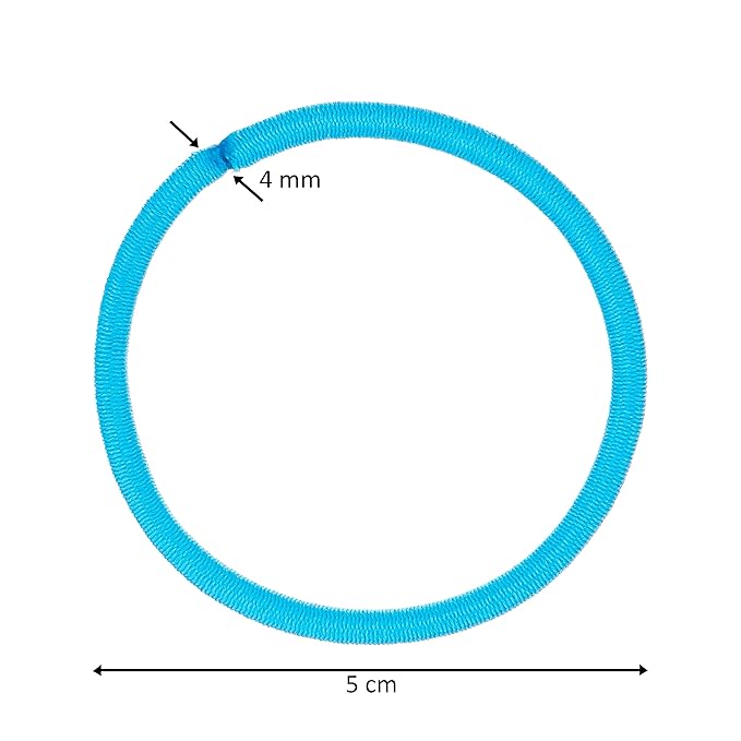 Expressions 216-Piece Hair Ties Value Pack: 4mm Elastics in Shades Of Blue, No Metal Bands for Women, Durable Ponytail Holders for Thick, Curly and All Hair Types