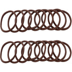 100PCS Hair Bands, 4MM Large Ponytail Holders, Brown - 2 Inch in Diameter Rubber Bands for Medium to Thick Hair, Curly Hair, Women or Girls