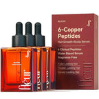 Bloom Clinically Proven Copper Peptide Hair Serum for Hair Growth - Non-Greasy & Lightweight Advanced Multi-Peptides for Women w/Thinning Hair - Made in USA - 3-Pack for 3 Months Supply