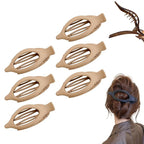 Flat Hair Clips for Women, French Hair Claw Clips for Thick, Thin, Long & Short Hair, Duck Billed Clips, No-Slip Grip Hair Styling Accessories for Women Girls Daily Use (Brown 6PCS)