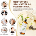 MAYJAM Organic Castor Oil 16 oz, 100% Pure Cold Pressed Castor Oils for Hair Growth, Eyebrows, Eyelash, USDA Certified Caster Carrier Oil for Body, Skin & Face Moisturizer