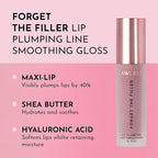 Lawless Women's Forget The Filler Lip Plumper Line Gloss, Velvet, Pink, 0.11 Fl Oz (Pack of 1)