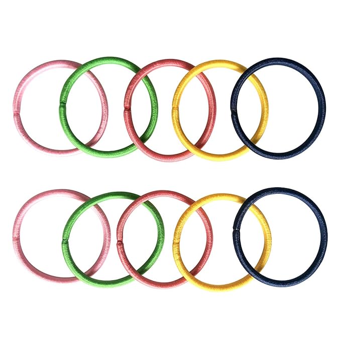 AwEx Strong Hair Bands,72 PCS,4 mm(0.16 inch) Thick,140 mm(5.5 inches) Long Hair Ties,No Metal Hair Elastics,No Pull Ponytail Holder Colorful
