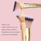 Daubigny Makeup Brushes Angled Dual-ended Foundation Brush Concealer Brush Perfect for Any Look Premium Luxe Hair Rounded Taperd Flawless Brush Ideal for Liquid, Cream, Powder,Blending,