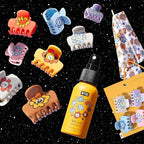 Kitsch BT21 Recycled Plastic Puffy Medium Hair Clips for Women, Medium Claw Clip for Thin & Thick Hair | Ideal Gifts for Women - CHIMMY, 1pc