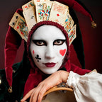 MEICOLY Clown Makeup Kit,White Black Red Face Body Paint for Halloween Devil Joker Zombie Vampire Skeleton SFX Makeup,Pro Oil Based Body Paint with 6 Painting Brushes,4 Sponges,130g/4.59 oz