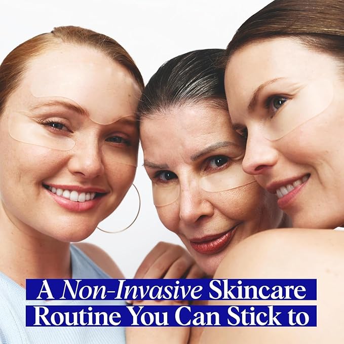 Wrinkles Schminkles Under Eye Wrinkle Starter Pack - Set of Reusable Under Eye Wrinkle Patches (3 pairs) + Silicone Patch Cleanser (2 oz) for Smoother Under Eyes & Fresh Look