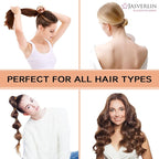 Sandy Blonde Hair Ties for Thick Hair, 2.4 Inch Large Seamless Cotton Ponytail Holders Soft Cloth Stretchy Strong Elastic Bands No Damage Crease 30 Pcs