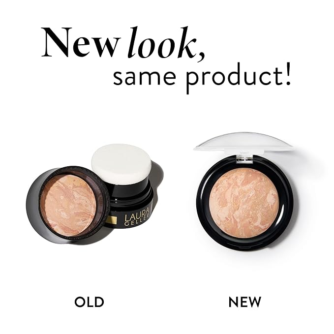 LAURA GELLER NEW YORK Award-Winning Baked Balance-n-Brighten To Go Color Correcting Powder Foundation - Medium - Buildable Light to Medium Coverage - Demi-Matte Natural Finish