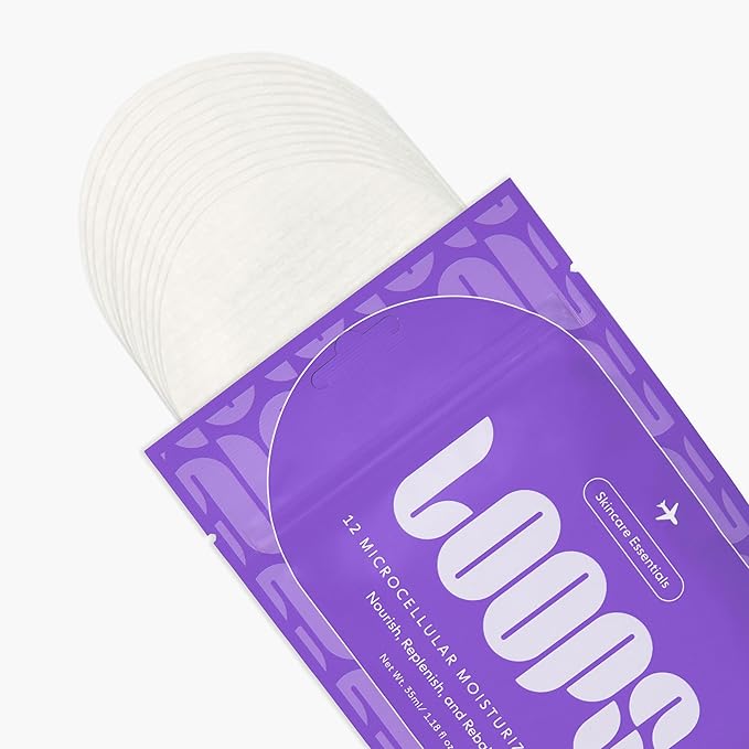 LOOPS MicroCellular Moisturizer Korean Skincare - Nourish, Replenish, and Rebalance - Collagen Boosting & Restoring - Pre-soaked Veocell Embo Pad - Anti-Aging Face Moisturizer - Gifts for Women