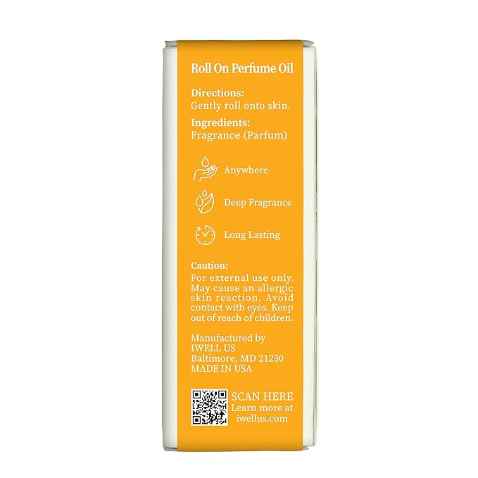 Well's Oil Roll-On Perfume Oil (Mango Butter) | Long-Lasting | Paraben-Free | 0.33 Fl Oz / 10 ml