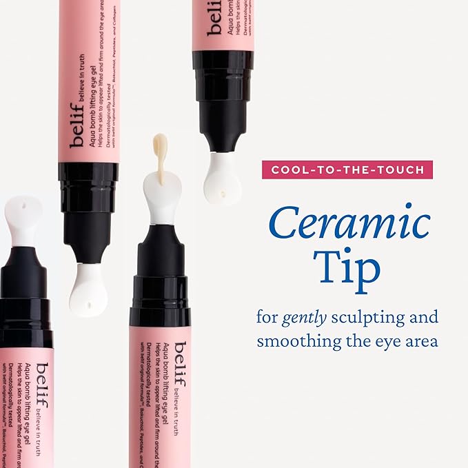 belif Retinol Firming Eye Serum – Aqua Bomb Lifting Eye Gel with Collagen & Bakuchiol for Puffiness, Fine Lines & Wrinkles, Peptide & Hyaluronic Acid, Korean Skin Care