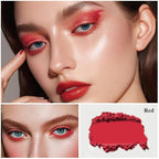 MEICOLY Red Single Eyeshadow with Mirror,Matte Eye Shadow for Halloween Makeup,Pressed Powder Eyeshadow,Matte Shade Eyelid Color Eye Makeup for Women and Girls,High Pigment,Long Wear,Waterproof