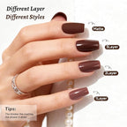 18ml Brown Nail Polish Large Volume Quick Drying Nail Polish, Fast Drying and Long Lasting Color Nail Art DIY Home Manicure Gift for Women