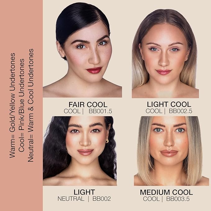 Bellapierre BB Cream SPF 20 – Mineral Sunscreen & Liquid Foundation, Lightweight Face Moisturizer with Buildable Coverage, Matte Finish, Non-Toxic, Paraben-Free, Cruelty-Free – 1.7 oz - Fair Cool