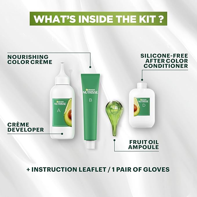 Garnier Hair Color Nutrisse Ultra Coverage Nourishing Creme, 500 Deep Medium Natural Brown (Glazed Walnut) Permanent Hair Dye, 1 Count (Packaging May Vary) (Pack of 2)