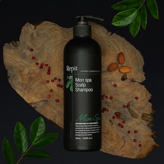 Repit Mon Spa Scalp Shampoo with Salicylic Acid, Dexpanthenol & Niacinamide- Stimulates Hair Growth, Strengthens Roots, Restores Scalp Barrier- Ideal for Thinning Hair & Hair Loss 1000ml