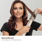 6-in-1 Hot Air Styler – Hair Dryer & Versatile Air Styler with Straightener, Auto Curler, Volumizing Brushes, Frizz-Free Hair Styler for Straighting, Curling, Smoothing & Adding Volume, Gift for Women