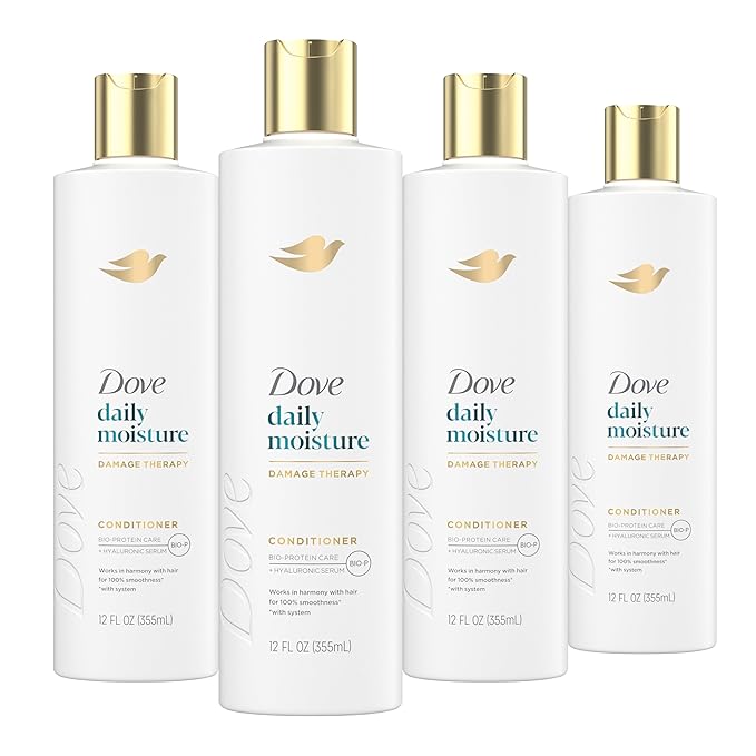 Dove Nutritive Solutions Moisturizing Conditioner 4 Count for Dry Hair Daily Moisture Deep Conditioner Detangles and Nourishes Dry Hair 12 oz
