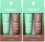e.l.f. Squeeze Me More Lip Balm Duo, Moisturizing Balm For A Sheer Tint Of Color, Made With Hyaluronic Acid, Vegan & Cruelty-Free, Mint & Chocolate (Pack of 2)