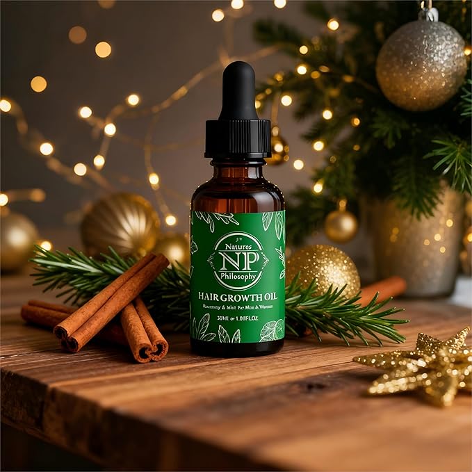 NP NATURES PHILOSOPHY Rosemary Mint Hair Growth Oil, Stimulates Hair Regrowth, Anti-Hair Loss, Nourishing Scalp Treatment for Thicker Fuller Hair, Aussie Hair Growth Products for All Hair Types