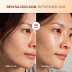 PLANTIFIQUE Facial Sheet Mask Vitamin C Glow 5 Pack – Rejuvenating & Glowing Face Mask Sheets Pack with Peach & Vitamin C – Korean Skincare for Dull Skin