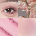 KYDA Single Matte Eyeshadow, Light Pink Purple Eyeshadow, Ultra-fine Lightweight Powder, Multiuse Blendable for Eye Shadow and Blush, Daily Matte Eyes Makeup, Half Pink