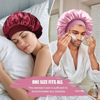 Satin Silk Bonnet for Sleeping, Soft Satin Lined Hair Bonnet for Women, Double Layer Sleep Nightcap