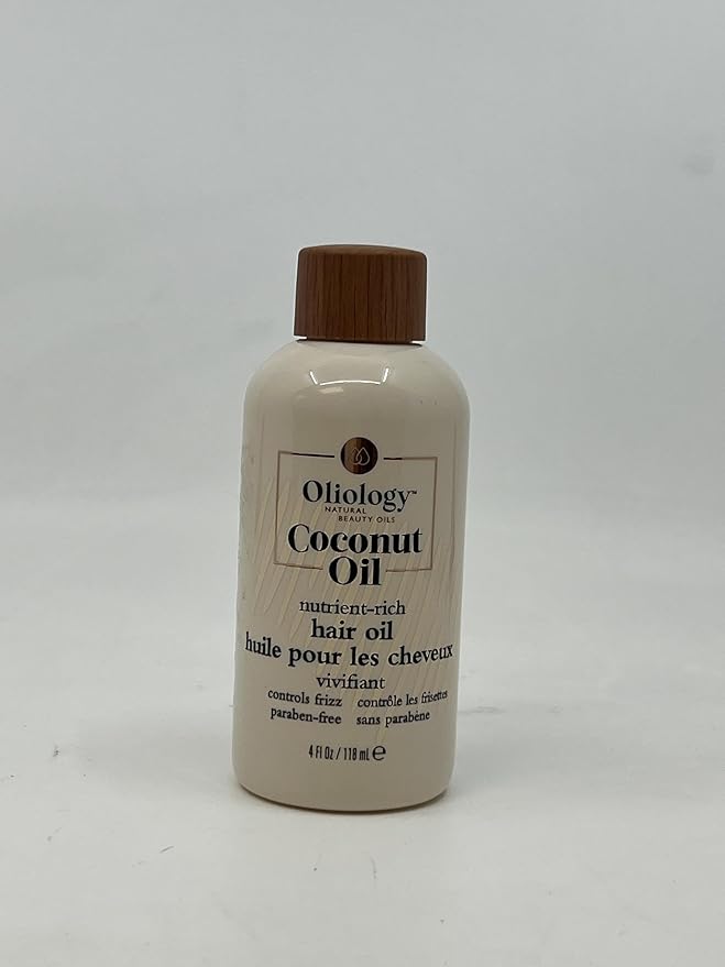 Oliology Coconut Hair Oil - Meds Split Ends, Controls Frizz, Hydrates & Softens - Lightweight Formula Helps Repair Distressed Hair from Heat Styling & Treatments | Made in USA & Paraben Free (4oz)