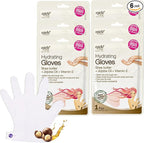 Epielle Hydrating Hand Mask 6 Pairs, Relieve and Soften with Shea Butter & Jojoba Oil, Deep Moisturizing Gloves for Dry, Cracked Hands, Self Care Gifts for Women, Spa Kit, Stocking Stuffers