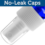 Sally's Organics Empty Blue Glass Small Portable Atomizer Spritzer, 2 Pack (4oz)