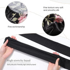 AWAYTR Long Satin Bonnet for Braids - Elastic Silk Hair Bonnets for Sleeping Night Cap Stretchy Tie Band for Women(Wild Rose)