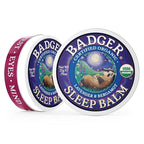 Badger Sleep Balm, Organic Essential Oil Aromatherapy Natural Sleep Balm for Adults & Kids, Relaxing & Calming Lavender & Bergamot Natural Sleep Support, .75 oz Tin, 2-Pack