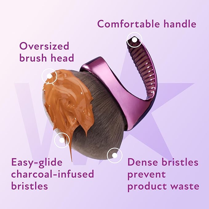 Westmore Beauty Blend & Blur Body Kabuki Brush & Self Tanner Brush - For Body Makeup & Foundation - Blending Applicator For Self Tanning - Durable Vegan Bristles