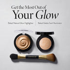 LAURA GELLER NEW YORK Dual-Ended Highlighter Brush - Multipurpose Makeup Brush for Highlighter, Blush, Bronzer and More - Includes Dual-Fiber Vegan Bristles and Satin Paddle for Flawless Application