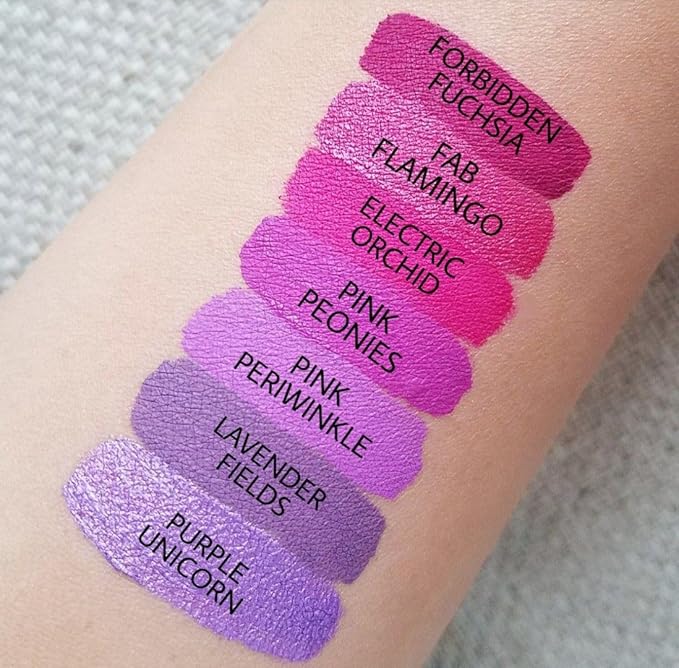 Aromi Matte Liquid Lipstick | Long-Lasting, Smudge Proof, Purple Magenta Lip Color, Waterproof, Pink Raspberry, Paraben, Phthalate, + Gluten Free (Forbidden Fuchsia)
