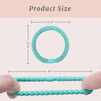30 Pcs Hair Ties No Damage for Women Girls, High Elastic Braided Hair Ties for Thick Hair, Soft Ponytail Holders, No Crease Hair Bands for Curly Thin Hair Scrunchies (Blue & Green Colors)