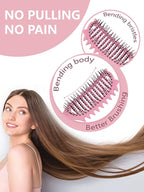 Curl Defining Brush for Curly Hair, 2025 Vented Detangling Brush for Wet, Curl Styling Brush for Women, Less Pulling, Defines & Shapes, Great Gift for Curly Hair Women (Pink)