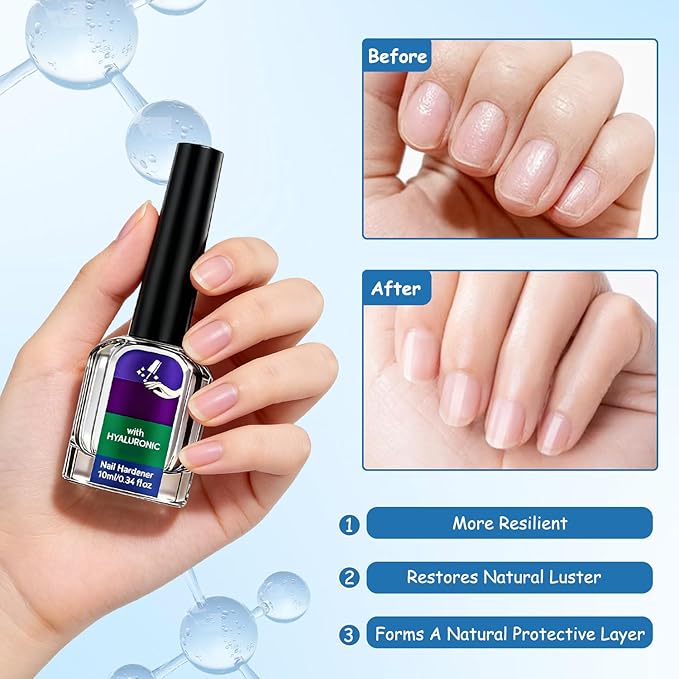 2PCS Nail Care Serum - Hyaluronic Nail Hardener for Cracked Cuticles & Dry Nails,Nail Care - Repairs Crackedcuticles,Nail Repair Serumhardened Nails,Suitable Formanicures And Home Care