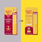 Burt’s Bees Stocking Stuffers, Tinted Boosted Balm, Cheeky Cherry, Hydrating Tinted Lip Balm, 24 Hour Lip Moisturizer with Responsibly Sourced Beeswax, 100% Natural Origin, 1 Count, 0.16oz