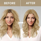 VOLLUCK Root Touch up Powder, Instant Hairline Powder for Thinning Areas and Gray Hair Coverage, Natural and Non-greasy Root Cover up for Women and Men (Medium Blonde, 0.14 Ounce)