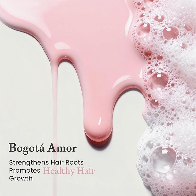 Dr.Healdy Bogota Amor Shampoo and Conditioner Set - Hair Treatment Care Products Color Treated Safe for Curly Fine Hair, Batana Oil, Men & Women Salon Sets for Oily Hair, 10.15 oz Pink - DHBASC