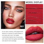 evpct 1Pcs Ruby Red Lipstick, Silky Velvet Matte Lipstick Pack Sets for Women, Long Lasting Smudge Proof Lipstick Lip Stain Makeup Kit matte lipstick 24 hours original R01
