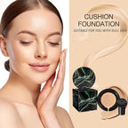 Mushroom Head Air Cushion CC Cream - BB Cream Face Makeup Foundation for Mature Skin Moisturizing Concealer Brighten Long-Lasting, Even Skin Tone for All Skin Types (2PCS Nude)